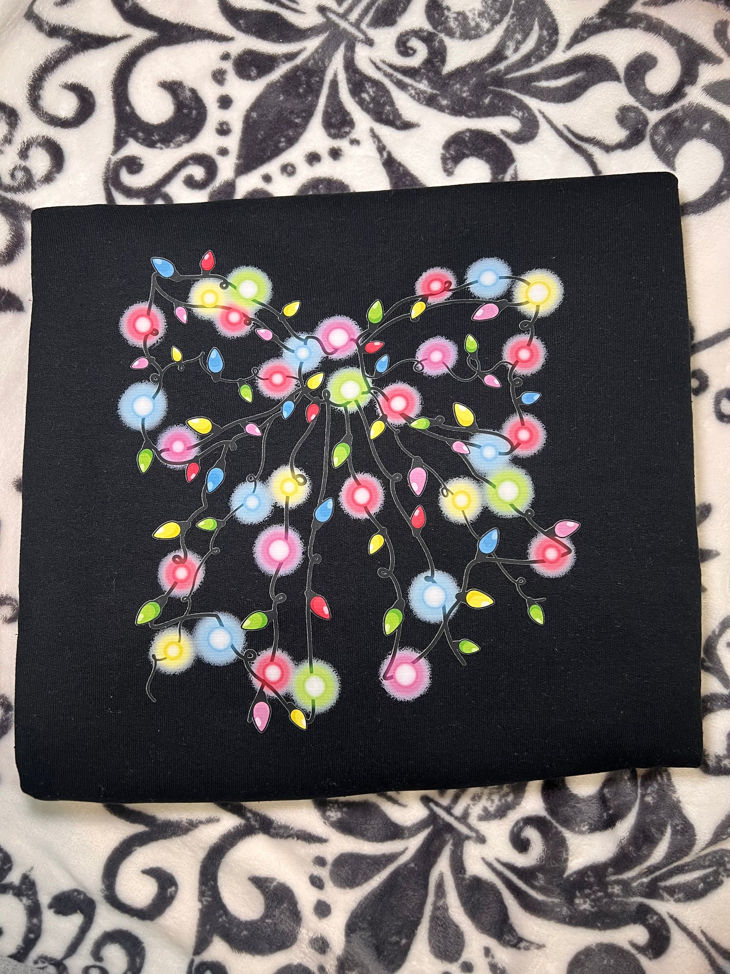 Christmas Lights Bow Crewneck