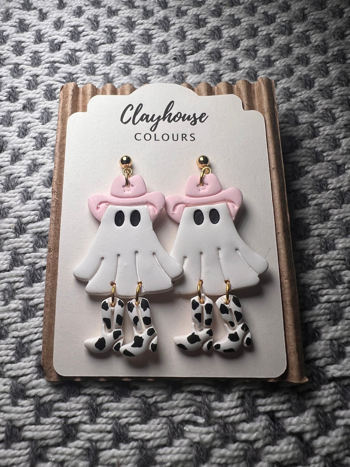 Ghost Cowgirl Dangle Earrings