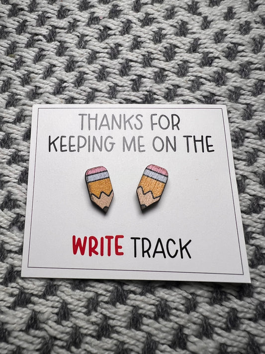 Pencil Stud Earrings 2