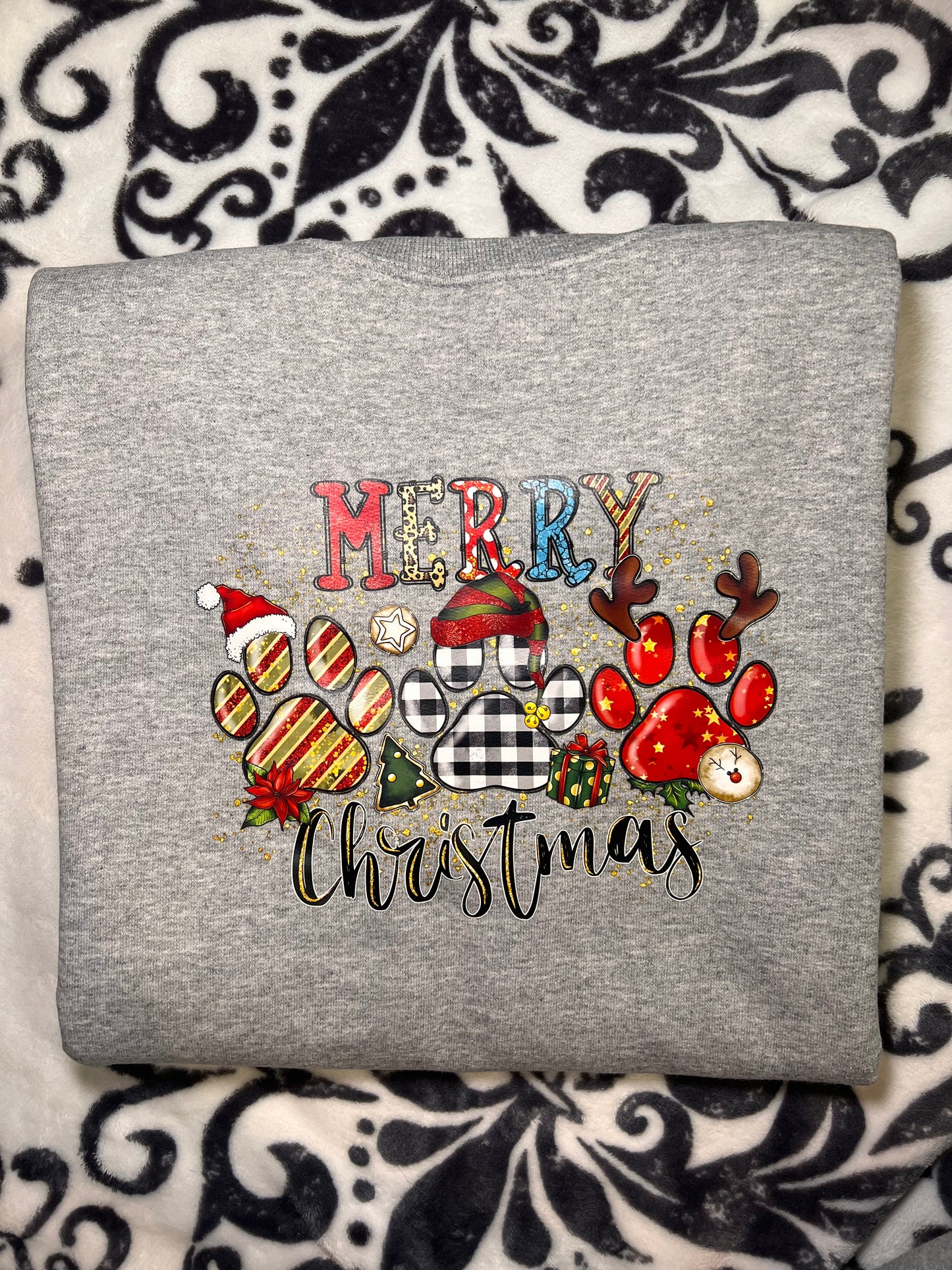Dog Paws Christmas Crewneck