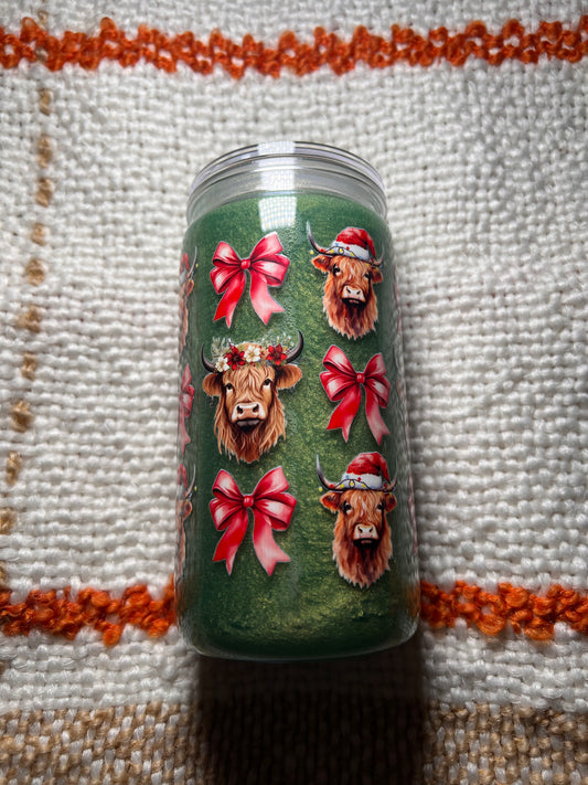 Christmas Cow Tumbler