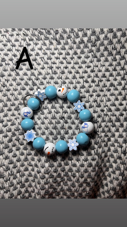 Round Christmas Keychains