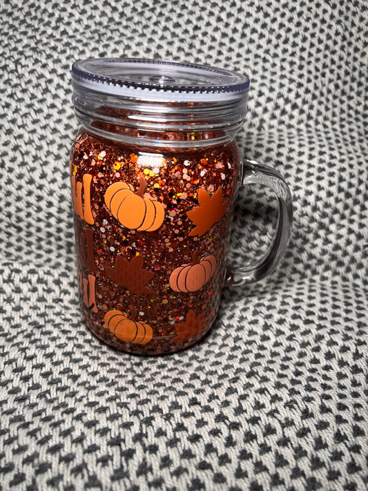 Fall Mason Jar Tumbler