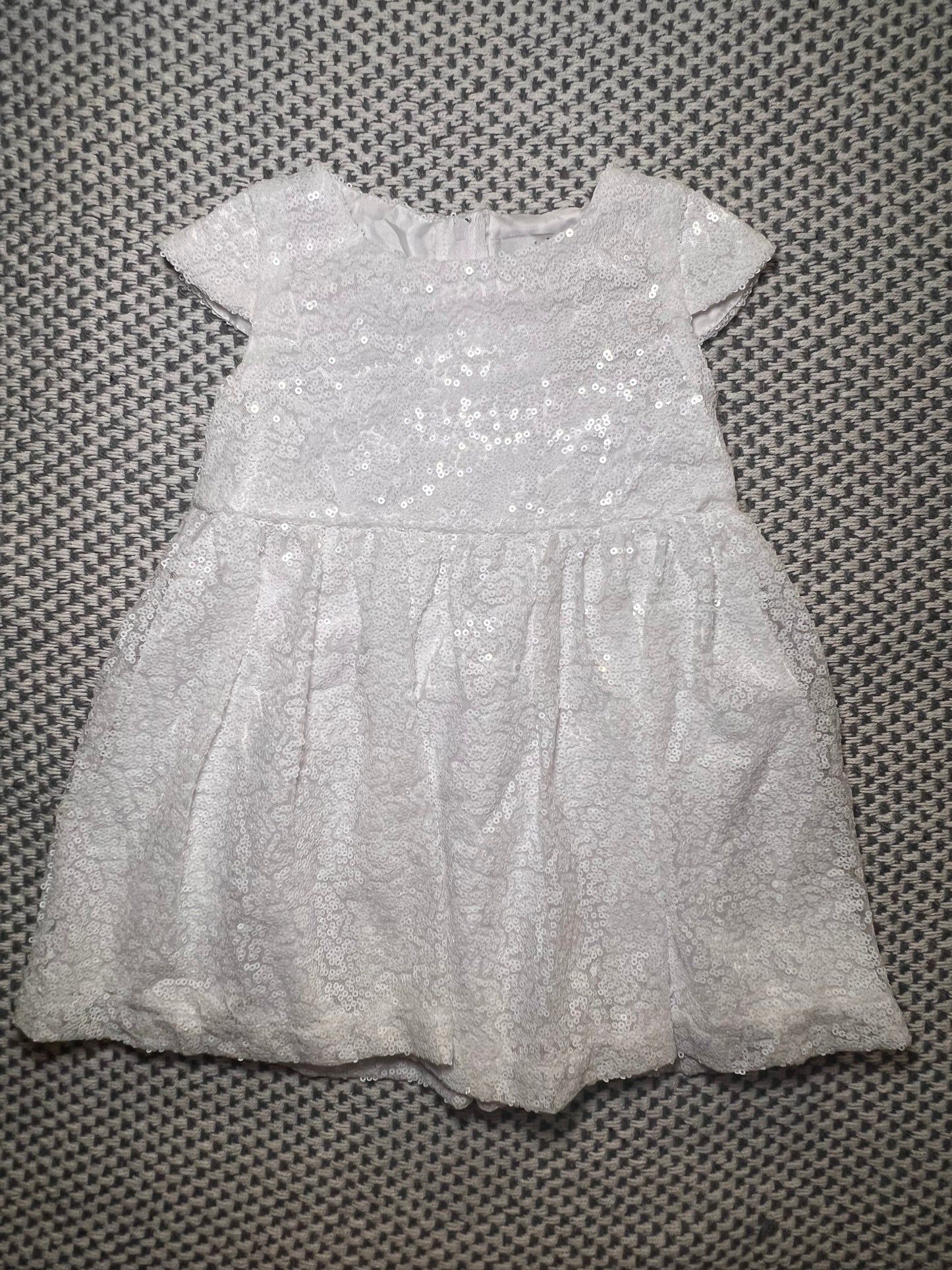 White sequins dress