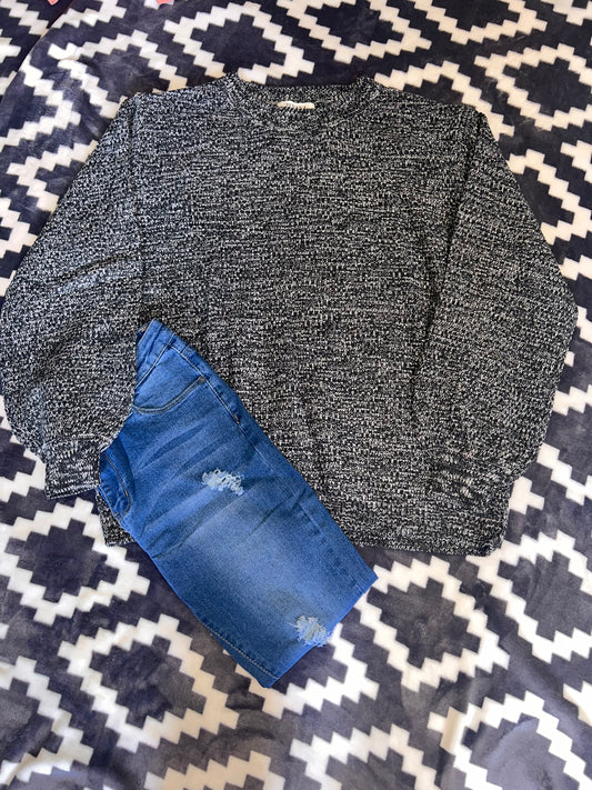 Bubble sleeve sweater