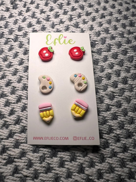 School Set Stud Earrings