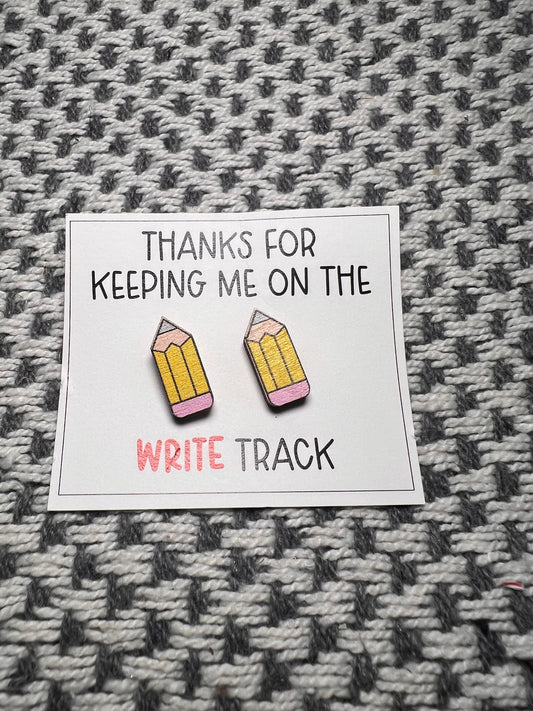 Pencil Stud Earrings